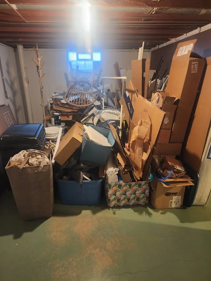 Roll-off dumpster container at job site for Roll Off Dumpster Rental in Hanson